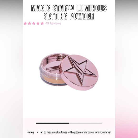 Jeffree Star Luminous Setting Powder, in shade Honey, NEW! - Picture 2 of 8